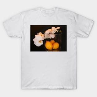 Still Life In Paris .. Orchids & Lemons T-Shirt